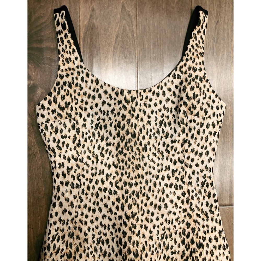 DVF Arianna Leopard Colorblock Sheath Dress SZ 8 - Picture 10 of 15